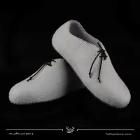 پاپوش نمدی بنددار رنگ خاکستری سایز 38