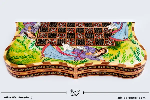 تخته نرد دالبری خاتم و مینیاتور (10002)