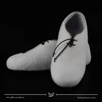 پاپوش نمدی بنددار رنگ خاکستری سایز 38