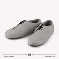پاپوش نمدی بنددار رنگ خاکستری سایز 38