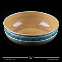 کاسه سرامیکی با رنگ کرمی قطر 22