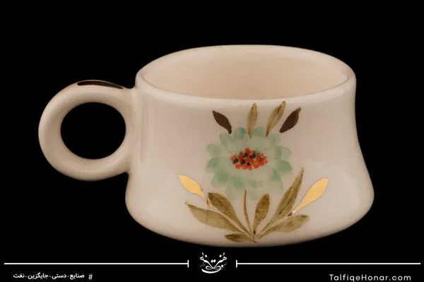 سرویس چای خوری دو نفره طرح بابونه با قندان و سینی