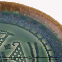 پیش دستی سرامیکی با نقش بز قطر 20