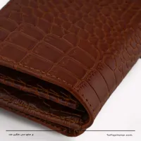 کیف دستی زنانه چرم طرح کروکدیل مدل آنا رنگ عسلی سایز 3*10*20