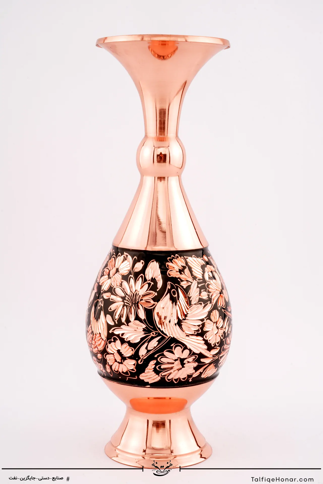 گلدان صراحی مس الماس تراش سایز 26(10482)