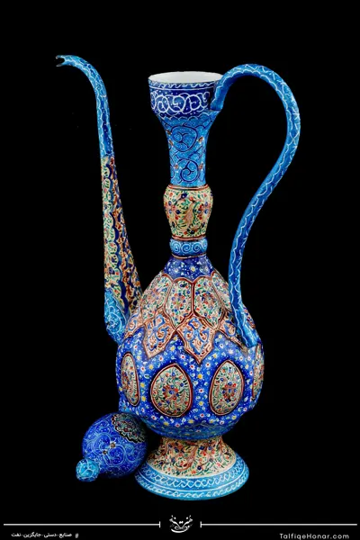 گلاب پاش صراحی مینا کاری سایز 35 (10514)