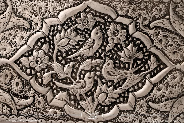 کیف برنجی قلم زنی قلع کاری