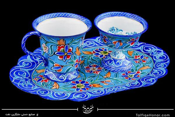 ست قهوه خوری تک نفره مینا کاری (10670)