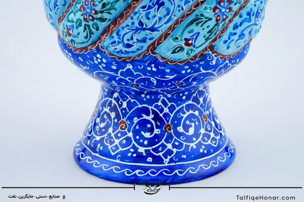 گلدان صراحی مینا کاری سایز 26 کد 001
