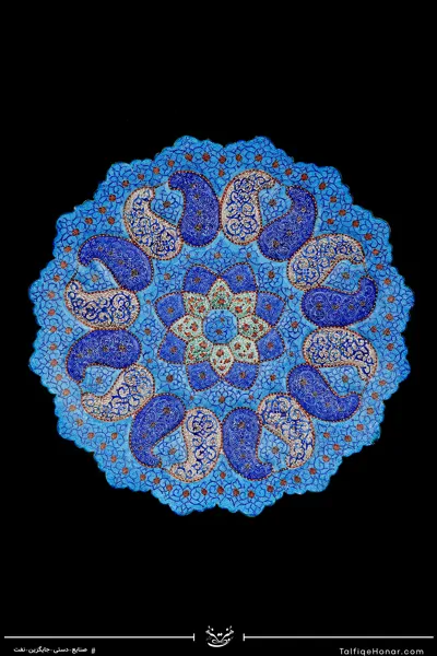 بشقاب برجسته مینا کاری قطر 35 (10514)