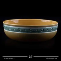 کاسه سرامیکی با رنگ کرمی قطر 22