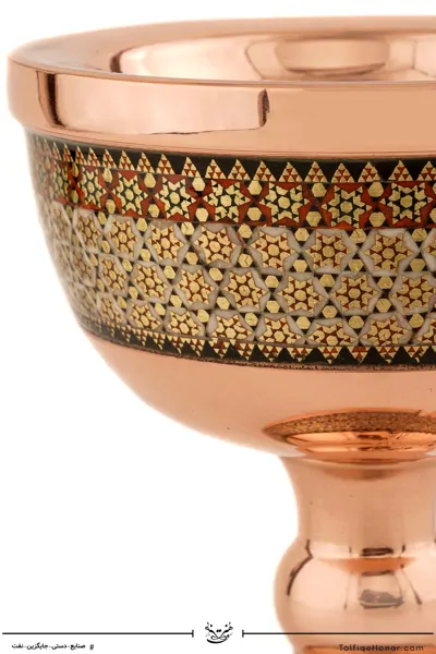 سنگاب مس خاتم کاری سایز 12