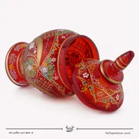 شکلات خوری آبگینه نقاشی شده قرمز سایز 30