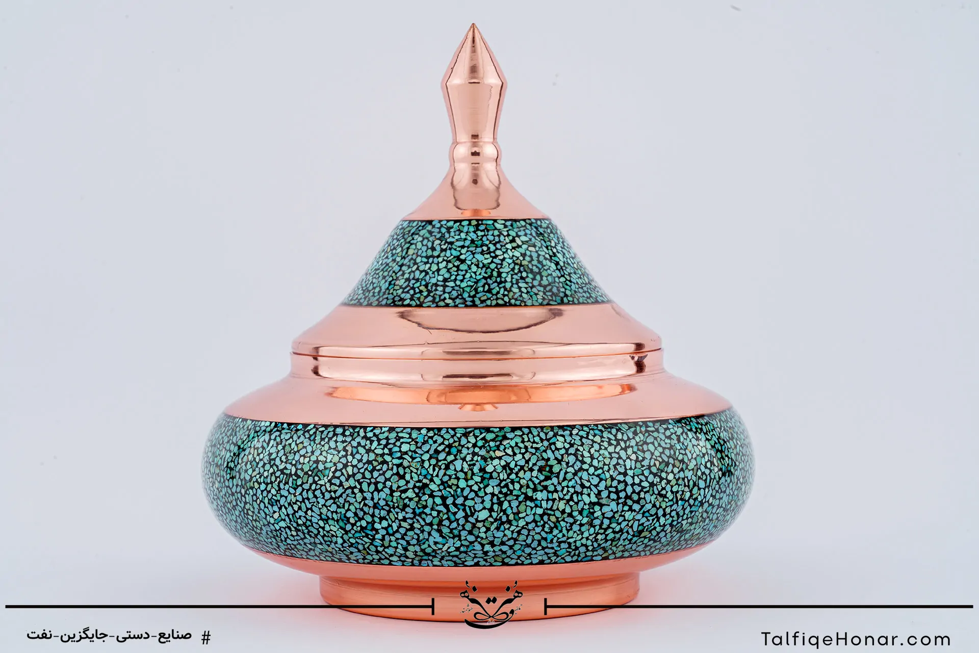 قندان سفینه فیروزه کوب سایز 17 (10012)