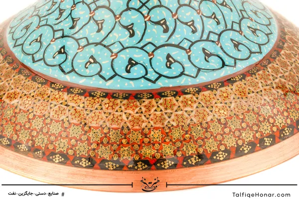 سنگاب مس خاتم و پرداز سایز 28