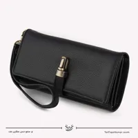 کیف دستی زنانه چرم مدل آنا رنگ مشکی سایز 3*10*20