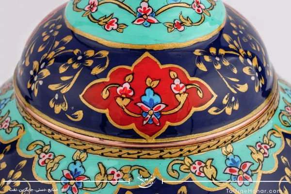 قندان سیبی تمام پرداز با ورق طلا سایز 23 کد 001(10482)