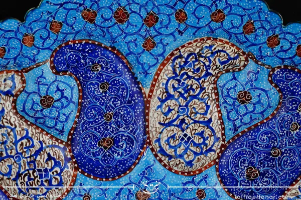 بشقاب برجسته مینا کاری قطر 35 (10514)