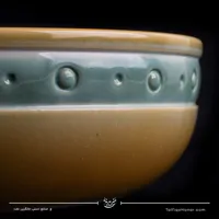 کاسه سرامیکی با رنگ کرمی قطر 22