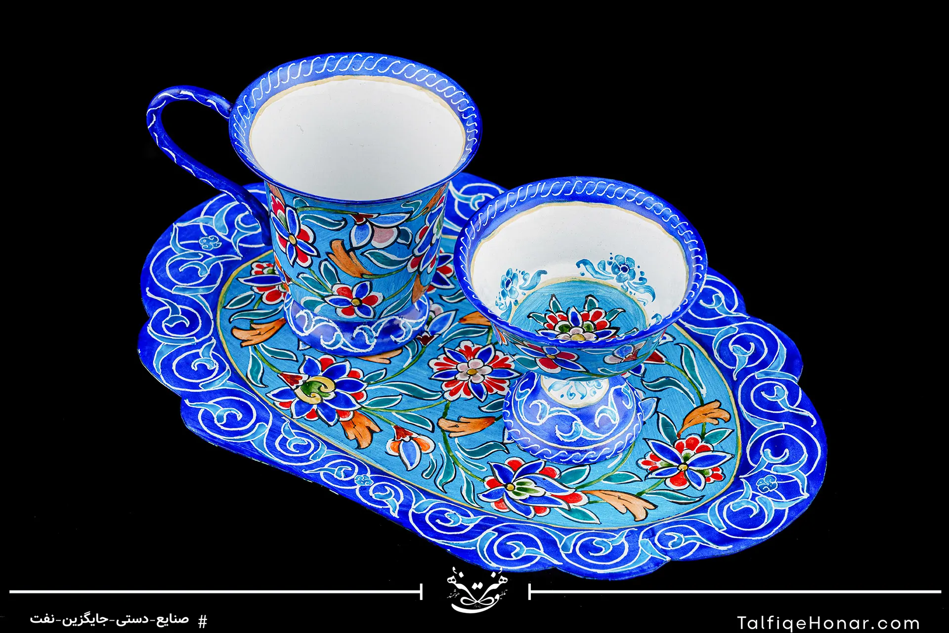 ست قهوه خوری تک نفره مینا کاری (10670)