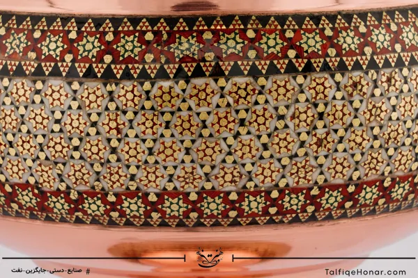 شکلات خوری مس خاتم سایز 30 کد 002(10482)