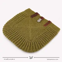 کیف قلاب بافی با الیاف طبیعی رافیا طرح ریحان رنگ فسفری سایز 28*30