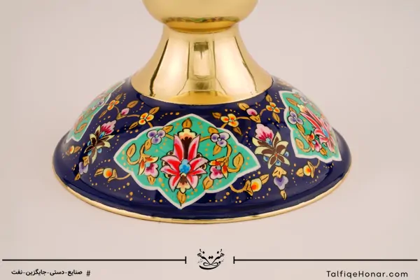 شکلات خوری برنجی پرداز با ورق طلا سایز 43(10002)