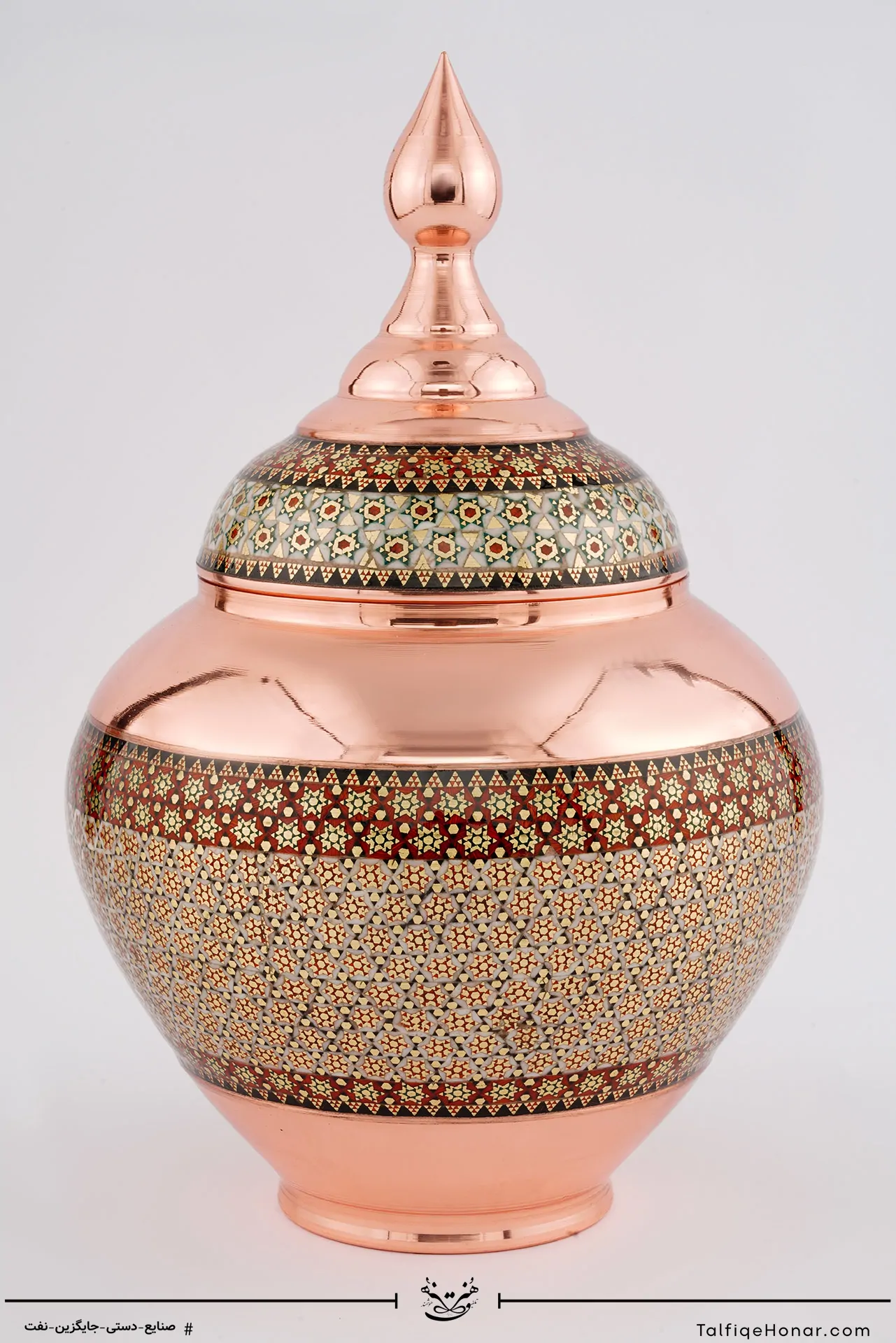 قندان سیبی مس خاتم سایز 23 کد 003(10482)