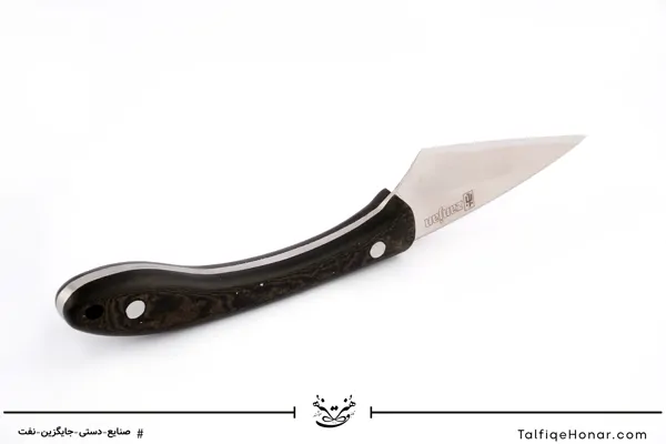 چاقوی کمپینگ با دسته میکارتا و تیغه استیل سایز 17