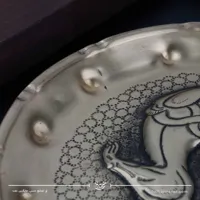 قاب قلم زنی برنجی طرح شیر براق سایز 36*36