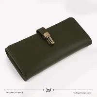 کیف دستی زنانه چرم مدل آنا رنگ زیتونی سایز 3*10*20