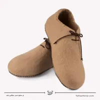 پاپوش نمدی بنددار رنگ کرمی سایز 39