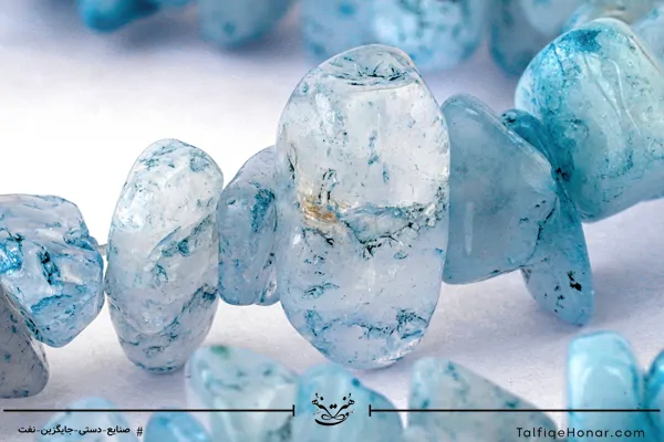 گردنبند سنگ کوارتز آبی