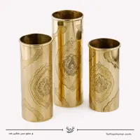 ست 3 تایی گلدان استوانه ای برنجی