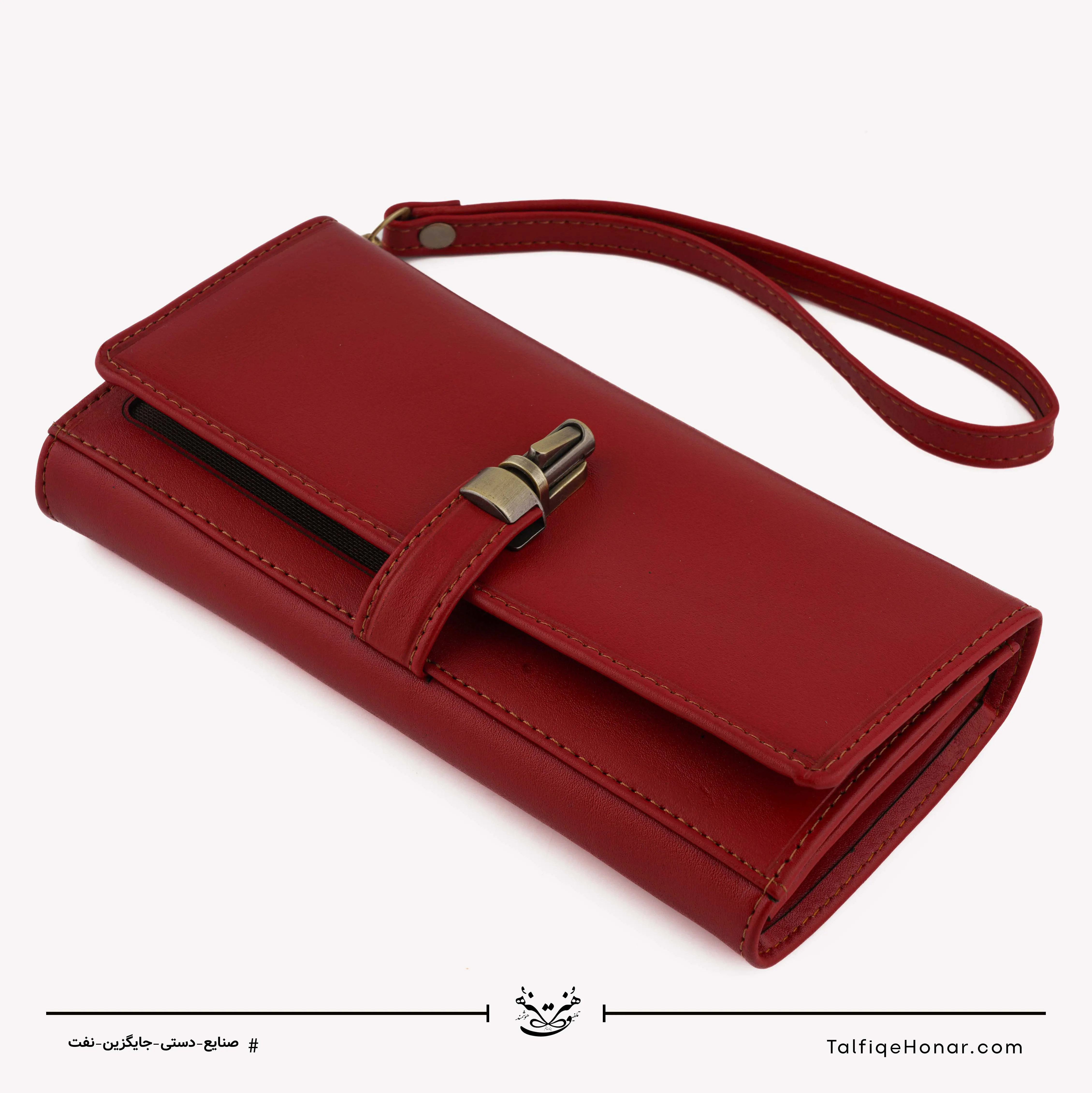 کیف دستی زنانه چرم مدل آنا رنگ قرمز سایز 3*10*20