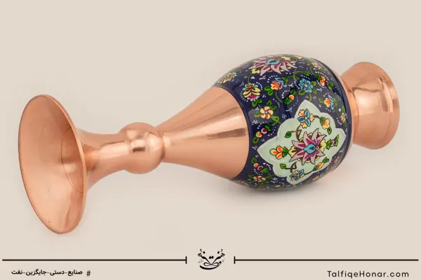 گلدان صراحی مس و پرداز سایز 25 (10482)