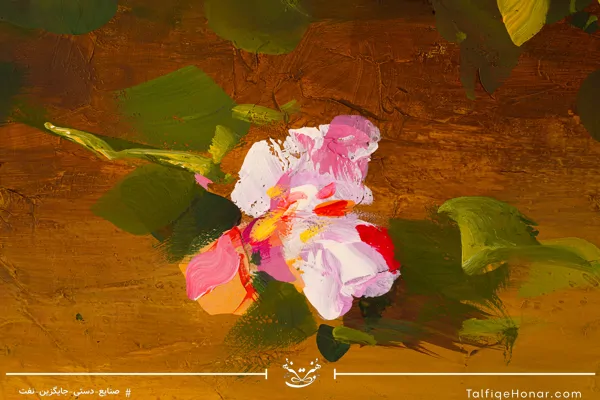 تابلو نقاشی رنگ روغن طرح گل سایز 100*70