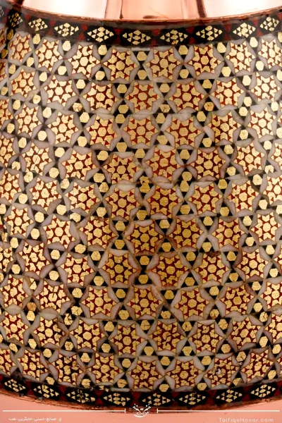 گلدان صراحی مس خاتم سایز 25(10494)