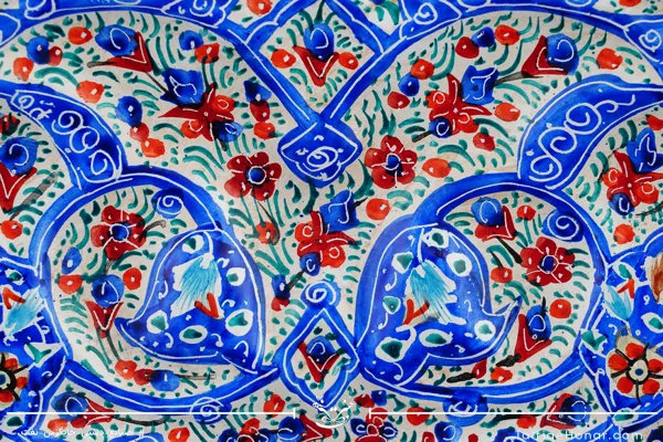 بشقاب گرد برجسته مینا کاری قطر 40 (10514)