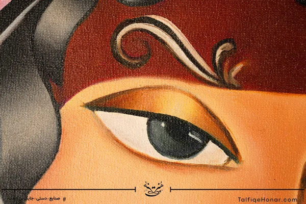 تابلو نقاشی رنگ روغن طرح جام هستی سایز 100*70