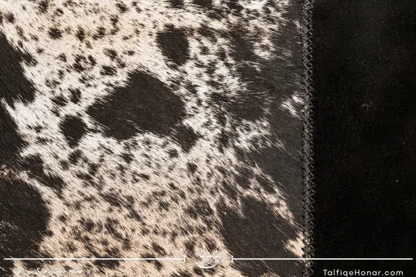 کیف چرم و پوست سیاه و سفید سایز 30*50