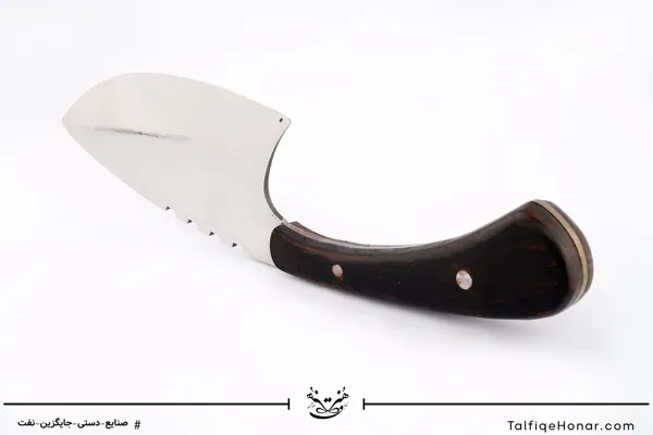 چاقوی کمپینگ با دسته میکارتا و تیغه استیل سایز 18