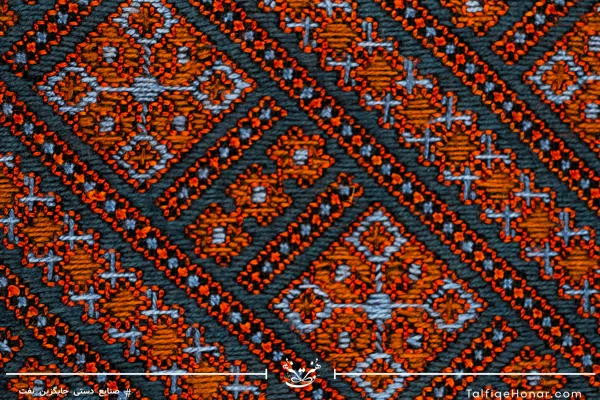  کراوات سوزن دوزی بلوچ طرح مروارید  کد 002