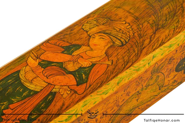 قلمدان چوب گردو نگارگری و تشعیر سایز 30