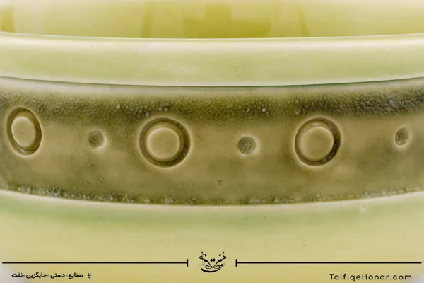 جفت کاسه سرامیکی با رنگ سبز فسفری قطر 12