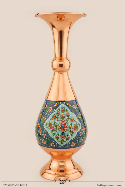 گلدان صراحی مس پرداز سایز 40 کد(10494)