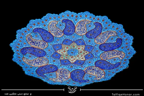 بشقاب برجسته مینا کاری قطر 35 (10514)