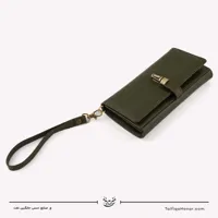 کیف دستی زنانه چرم مدل آنا رنگ زیتونی سایز 3*10*20