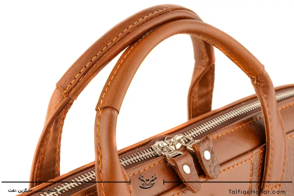 کیف اداری چرم فلوترگاوی قهوه ای روشن سایز 30*40