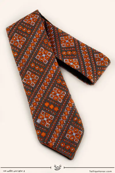  کراوات سوزن دوزی بلوچ طرح مروارید  کد 002